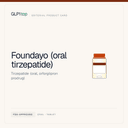 Foundayo (oral tirzepatide) editorial product card — LoseLab